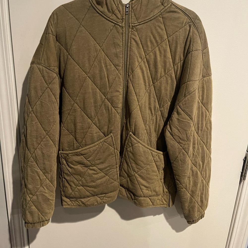 Quilted Olive Green Jacket